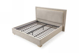 Corrico Off White Velvet Modern Bed