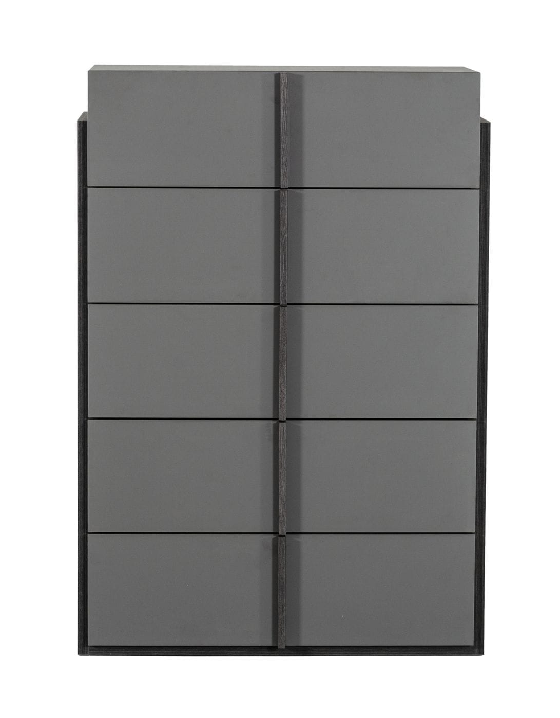 Lucia Italian Modern Elm and Matte Grey Chest