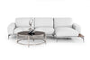 Villeneuve Modern White Italian Leather Sectional Sofa