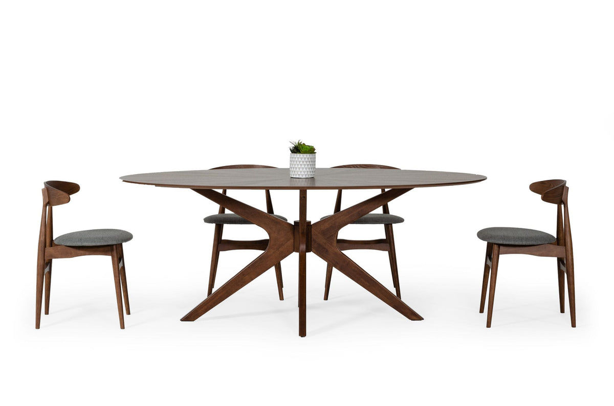 Prospect Modern Oval Walnut Dining Table