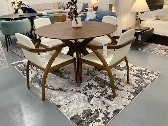 Prospect Modern Round 59" Walnut Dining Table