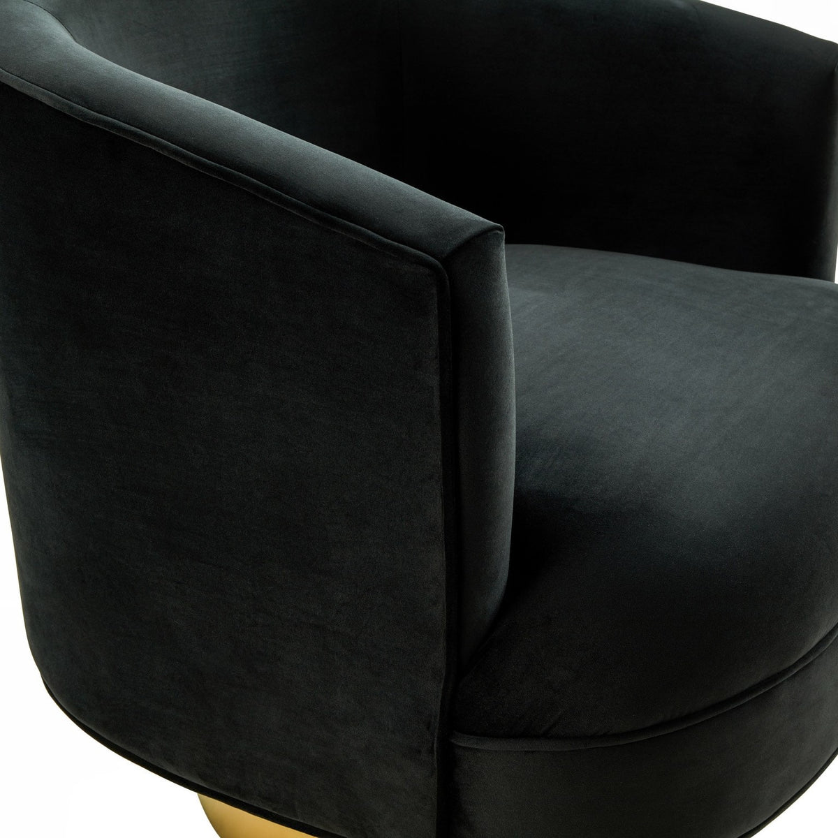 Basalt Modern Black Fabric Accent Chair