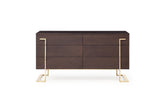 Moontide Glam Beige Velvet and Brushed Brass 4-Piece Bedroom Set