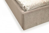 Moontide Glam Beige Velvet and Brushed Brass Bedroom Set