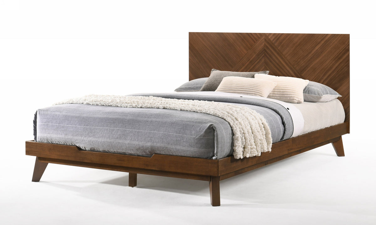 Eastern King Soren Modern Walnut Bed