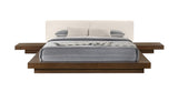 Tokyo Contemporary Walnut and White Platform Bed