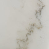 Fairway Glam White Marble and Brushed Gold End Table