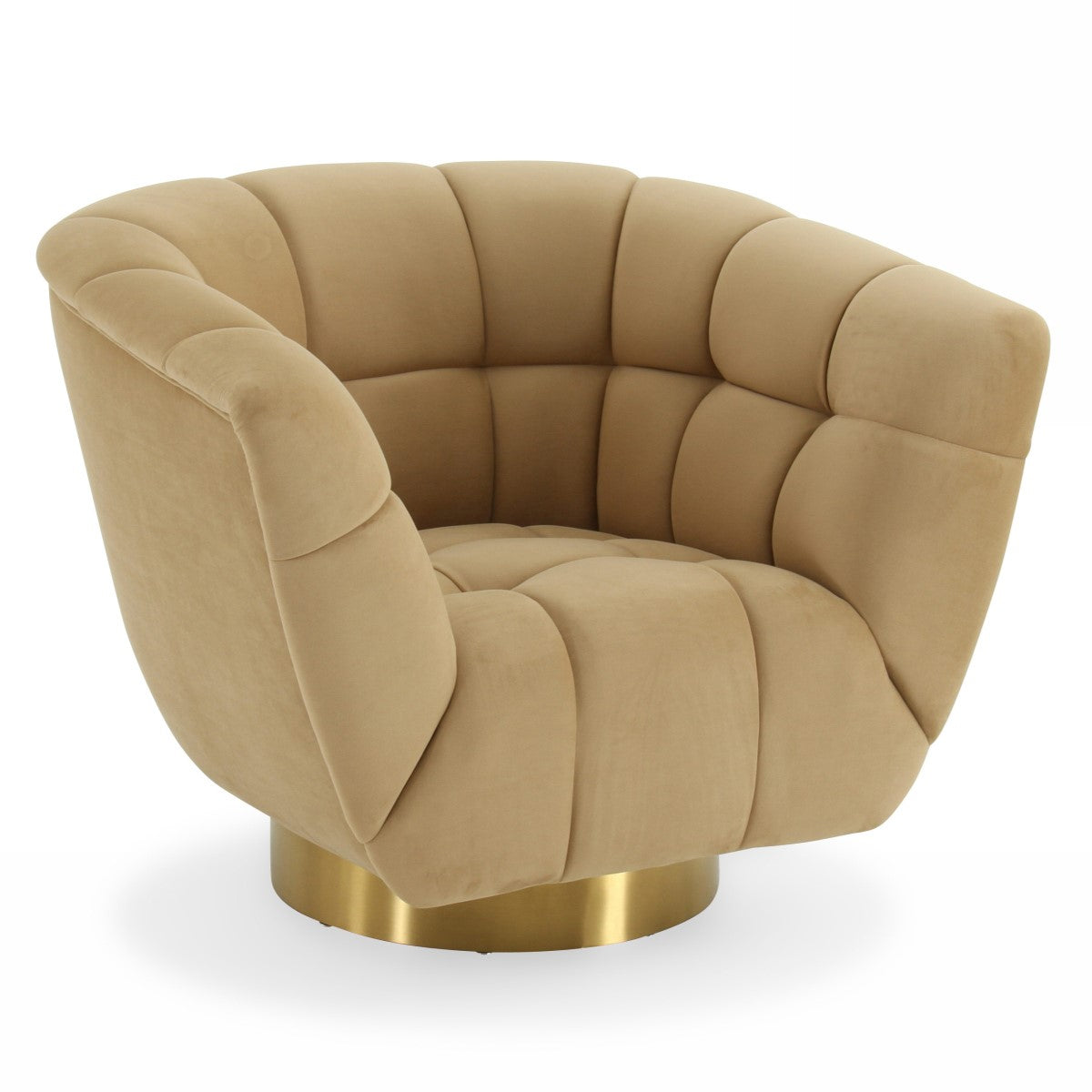 Granby Glam Mustard and Gold Fabric Chair