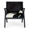 Hallam Glam Black and White Cowhide Accent Chair