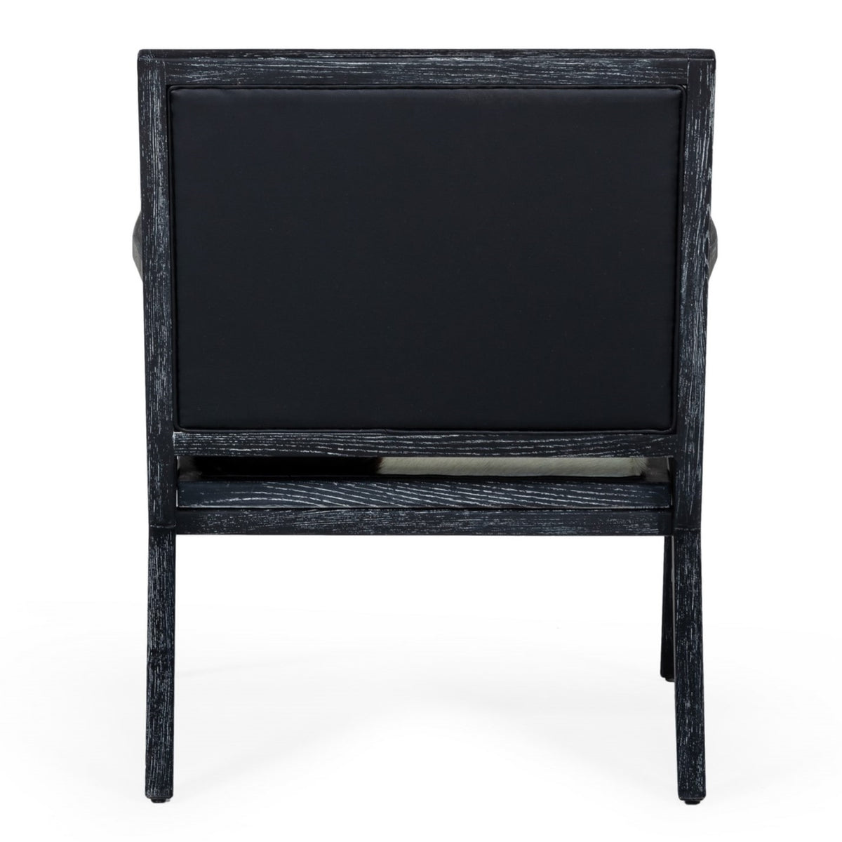 Hallam Glam Black and White Cowhide Accent Chair