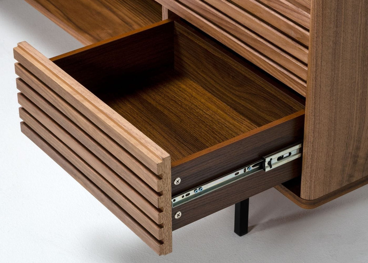 Maggie Modern Walnut and Grey Buffet