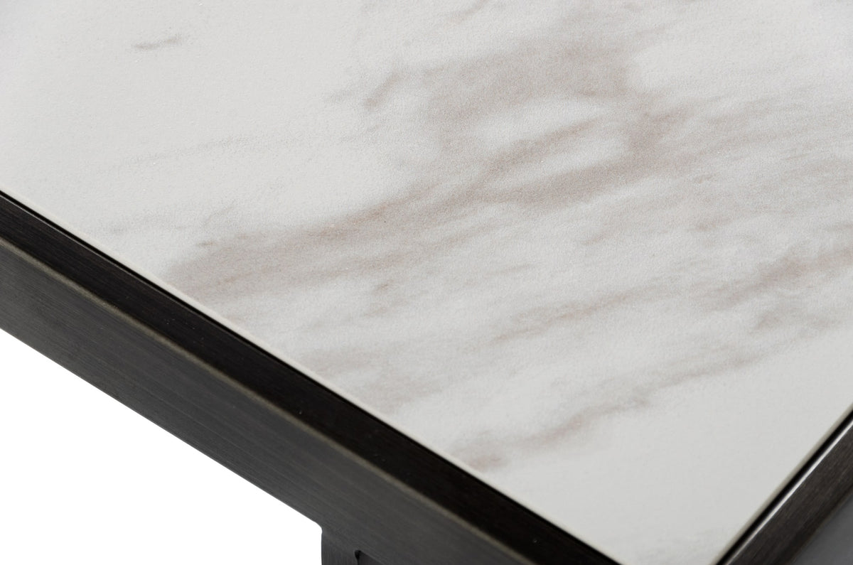 Fargo Modern Ceramic & Grey Walnut Console Table