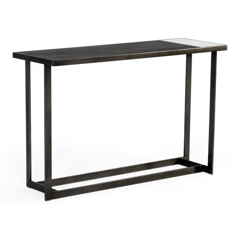 Fargo Modern Ceramic & Grey Walnut Console Table