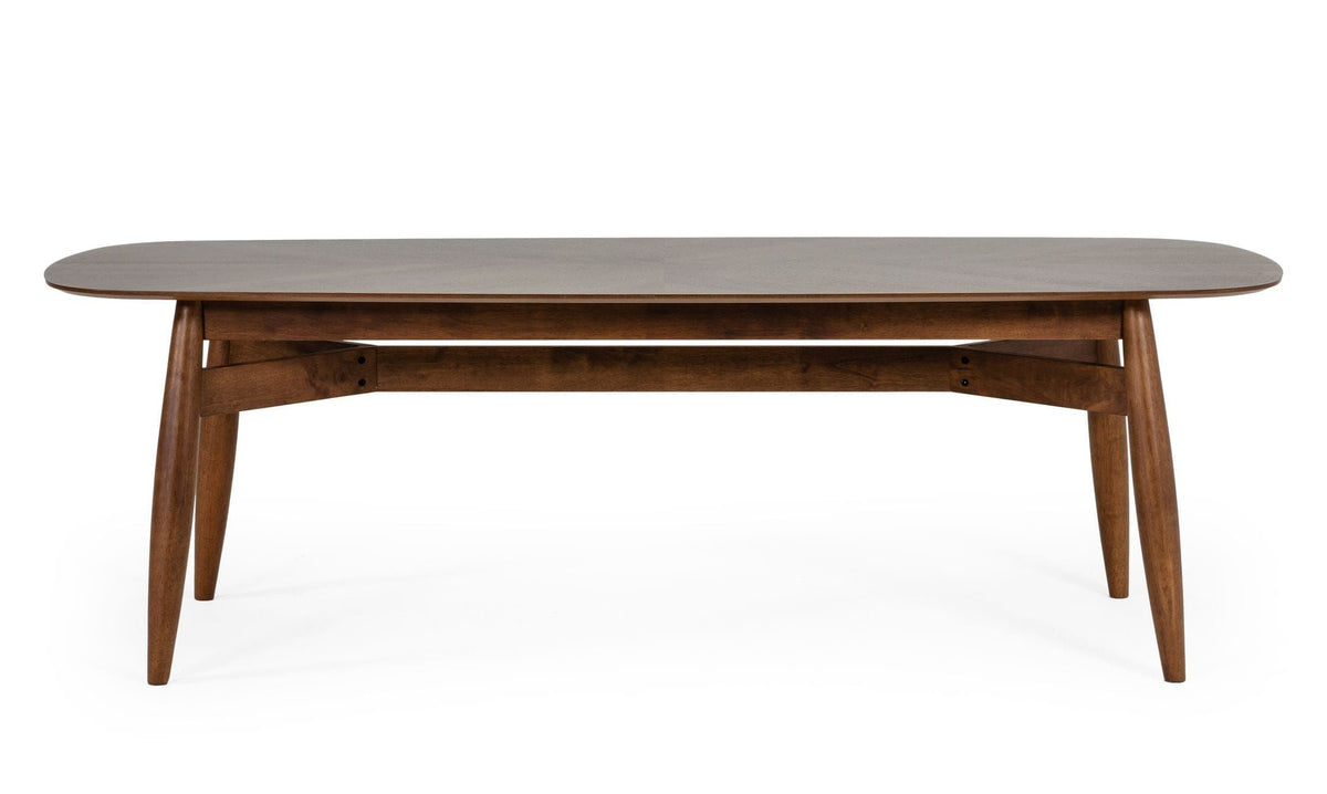 Ackley Modern Walnut Rectangular Dining Table