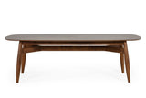 Ackley Modern Walnut Rectangular Dining Table