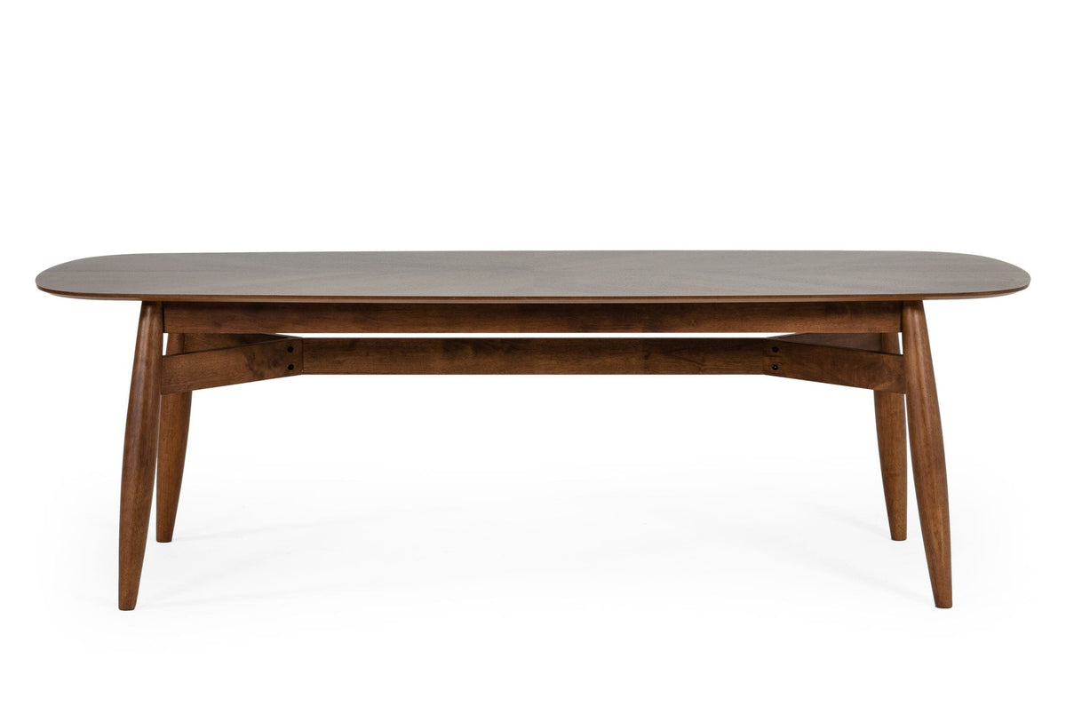 Ackley Modern Walnut Rectangular Dining Table