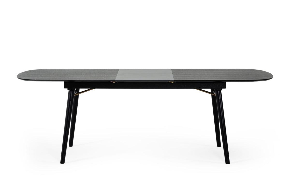 Addax Modern Black Extendable Dining Table