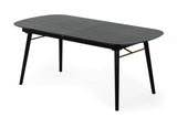 Addax Modern Black Extendable Dining Table