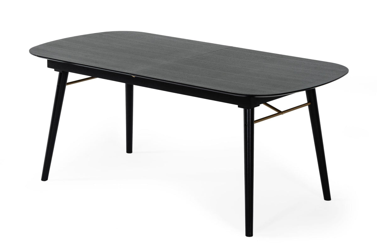 Addax Modern Black Extendable Dining Table