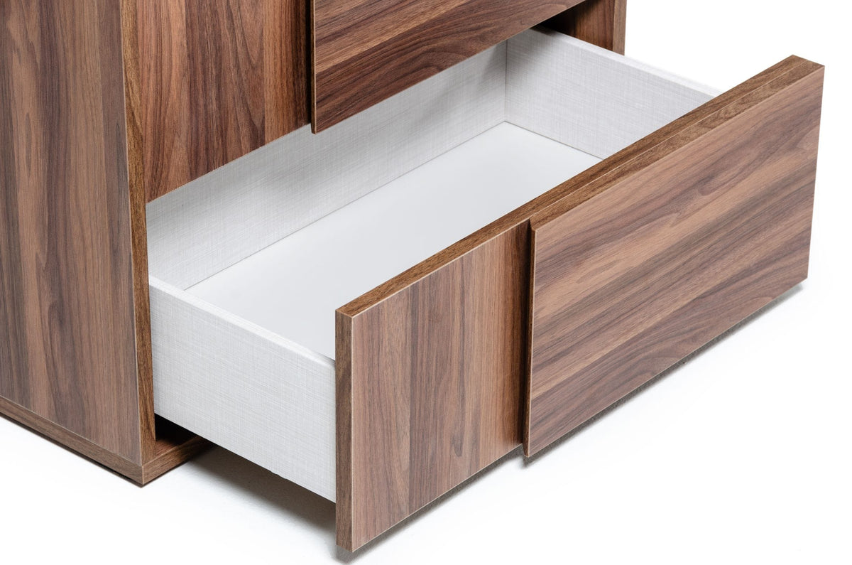 Asus Italian Modern Walnut Nightstand