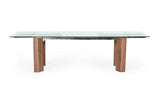 Helena Modern Extendable Glass Dining Table Large