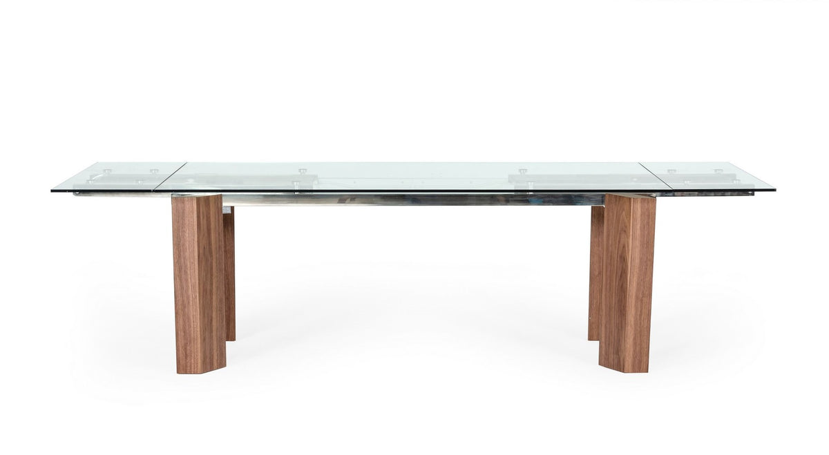 Helena Modern Extendable Glass Dining Table Large