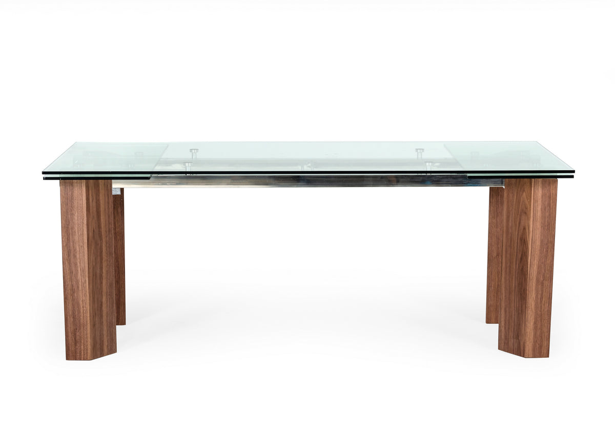 Helena Modern Extendable Glass Dining Table Large