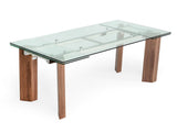 Helena Modern Extendable Glass Dining Table Large