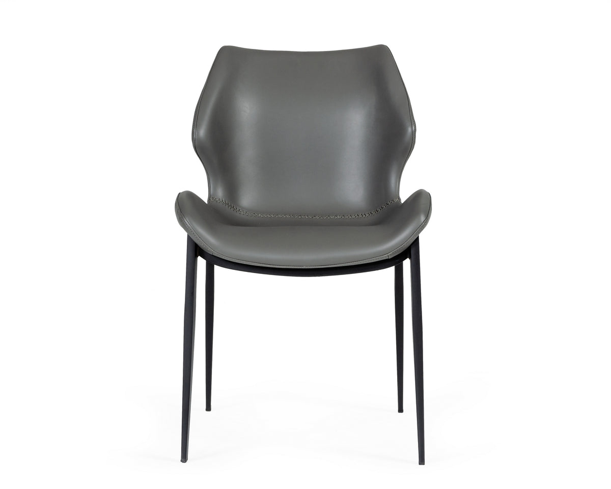 Instone Industrial Grey Eco-Leather Dining Chair (Set of 2)