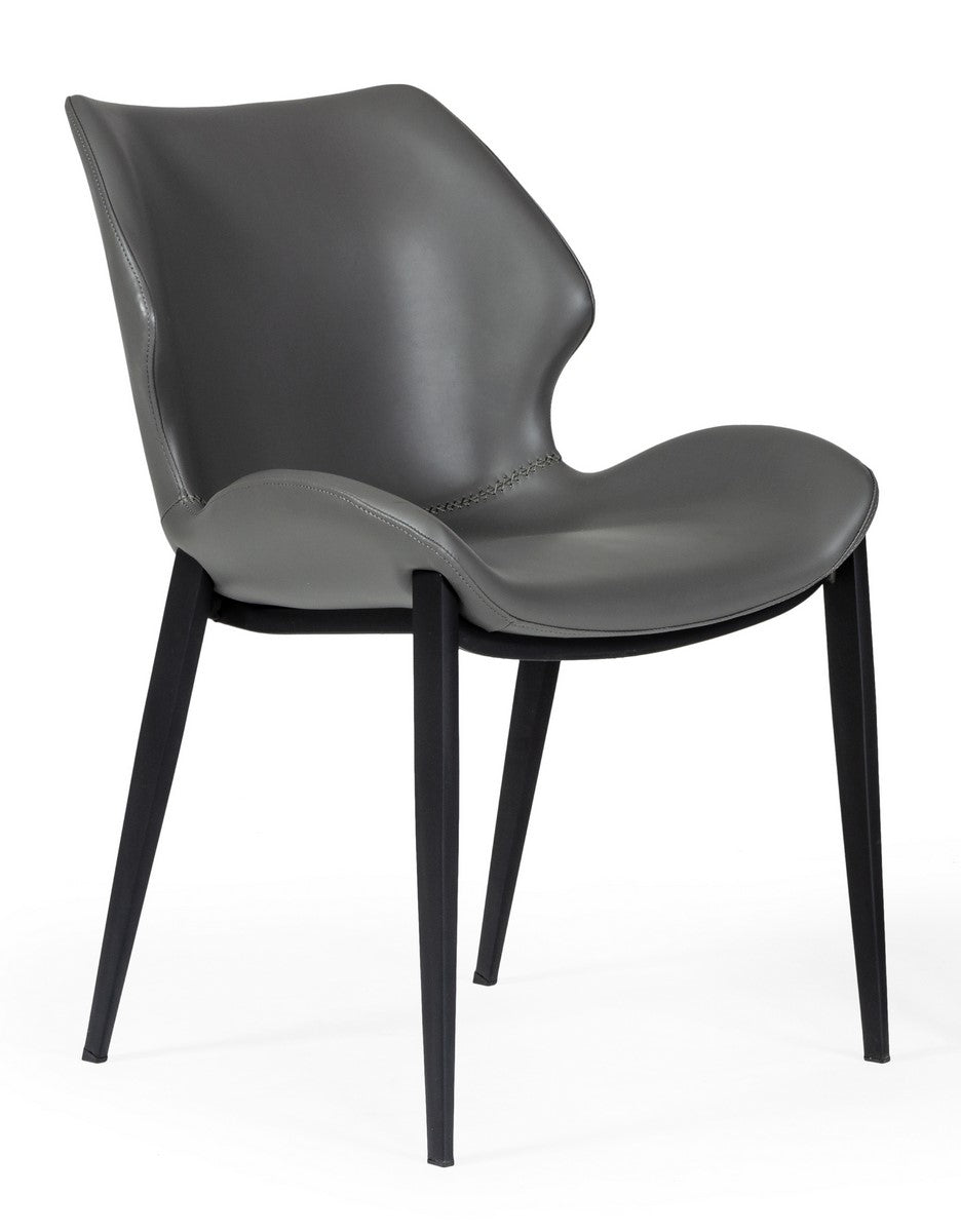 Instone Industrial Grey Eco-Leather Dining Chair (Set of 2)
