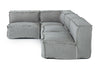 Navstar Contemporary Grey Fabric Modular Sectional Sofa