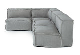 Navstar Contemporary Grey Fabric Modular Sectional Sofa