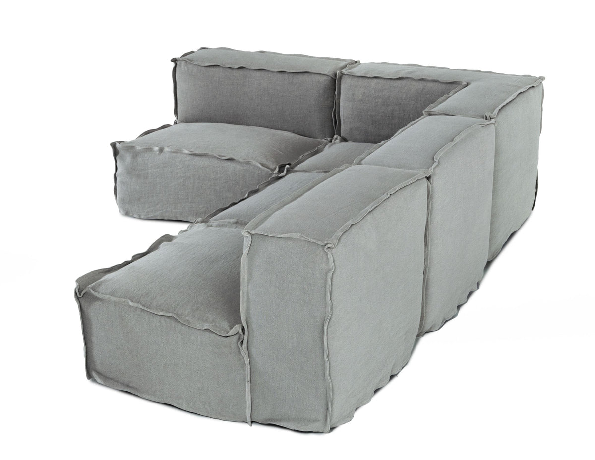 Navstar Contemporary Grey Fabric Modular Sectional Sofa