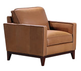 Naylor Modern Brown Italian Leather Split Chair