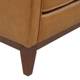Naylor Modern Brown Italian Leather Split Chair