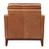 Naylor Modern Brown Italian Leather Split Chair