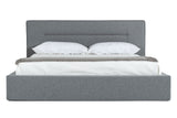 Juliana Queen Italian Modern Dark Grey Upholstered Bed