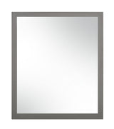Lucia Italian Modern Elm and Matte Grey Mirror