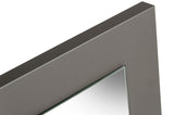 Lucia Italian Modern Elm and Matte Grey Mirror