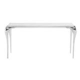 Vince Faux Marble & Stainless Steel Console Table