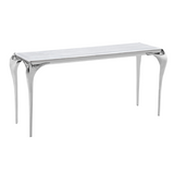 Vince Faux Marble & Stainless Steel Console Table