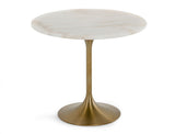 Collins Glam White Marble & Gold Dining Table