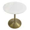 Collins Glam White Marble & Gold End Table