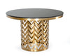 Kowal Glam Black Marble Dining Table
