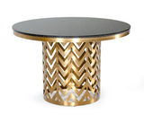 Kowal Glam Black Marble Dining Table
