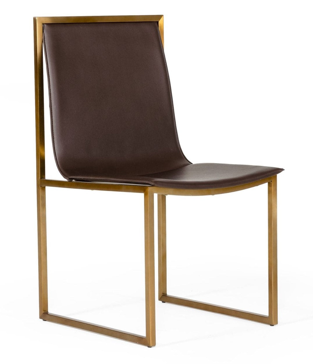 Dalton Modern Brown Leatherette Dining Chair (Set of 2)