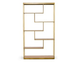 Jessica Modern Oak & Brass Bookshelf
