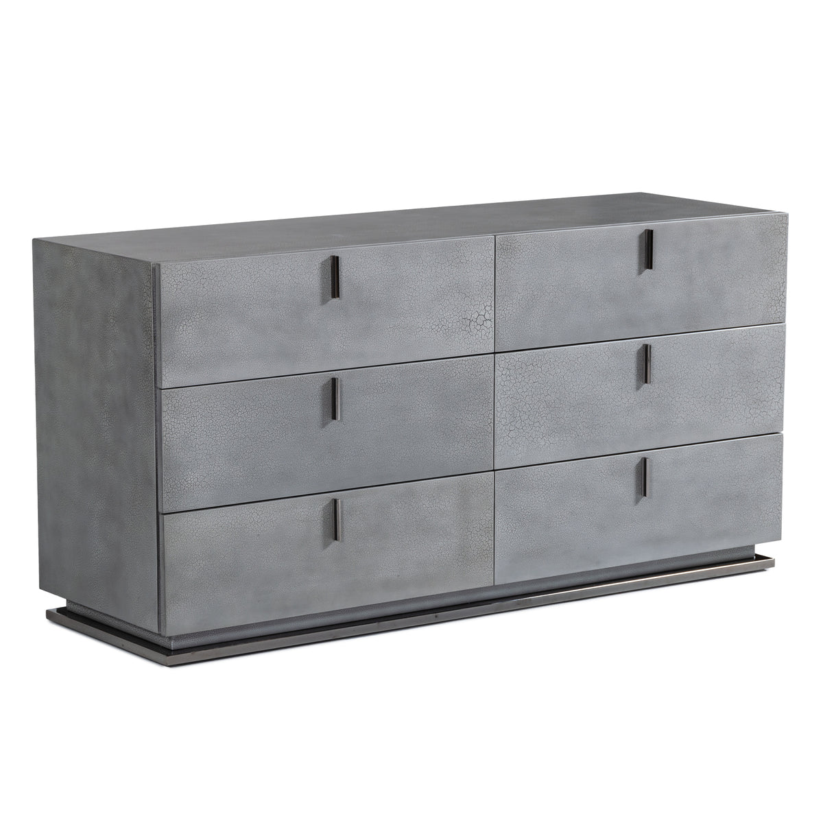 Buckley Grey & Black Stainless Steel Bedroom Set