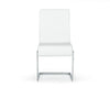 Batavia Modern White & Stainless Steel Dining Chair (Set of 2)