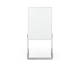 Batavia Modern White & Stainless Steel Dining Chair (Set of 2)